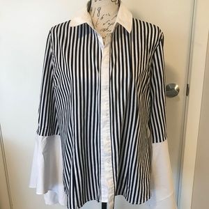 New York and Company Striped Blouse